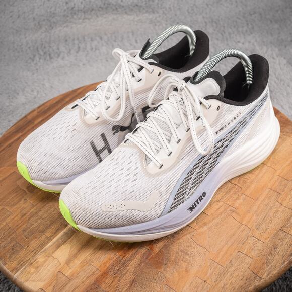Size 8.5 - PUMA Velocity Nitro 3 White Running Shoes - Picture 3 of 10
